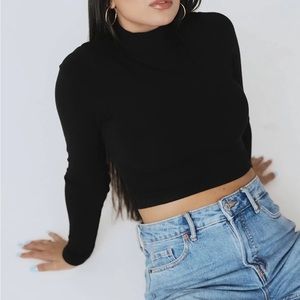 Klassy Network Built in Bra Mock Neck Top!